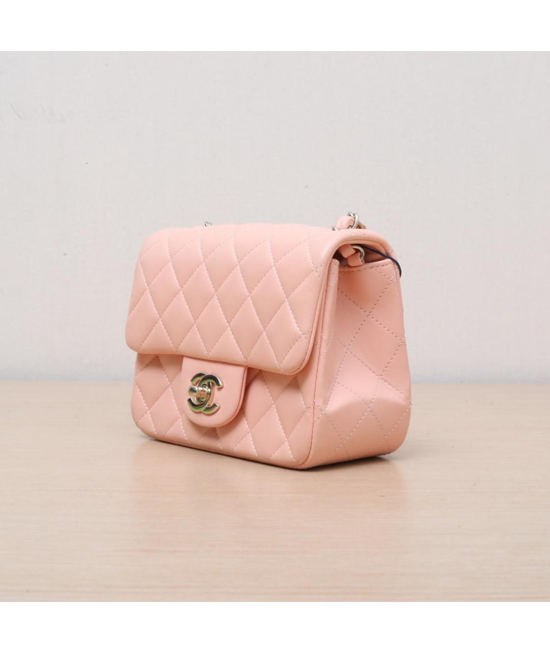 CHANEL Розовая кожаная сумка через плечо, фото 4