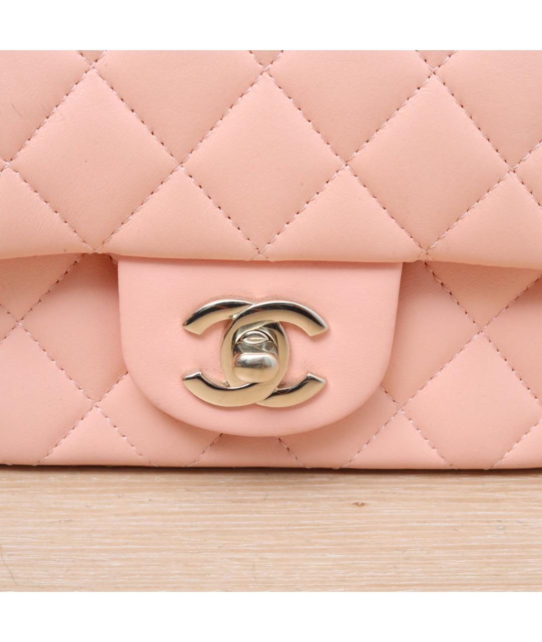 CHANEL Розовая кожаная сумка через плечо, фото 7