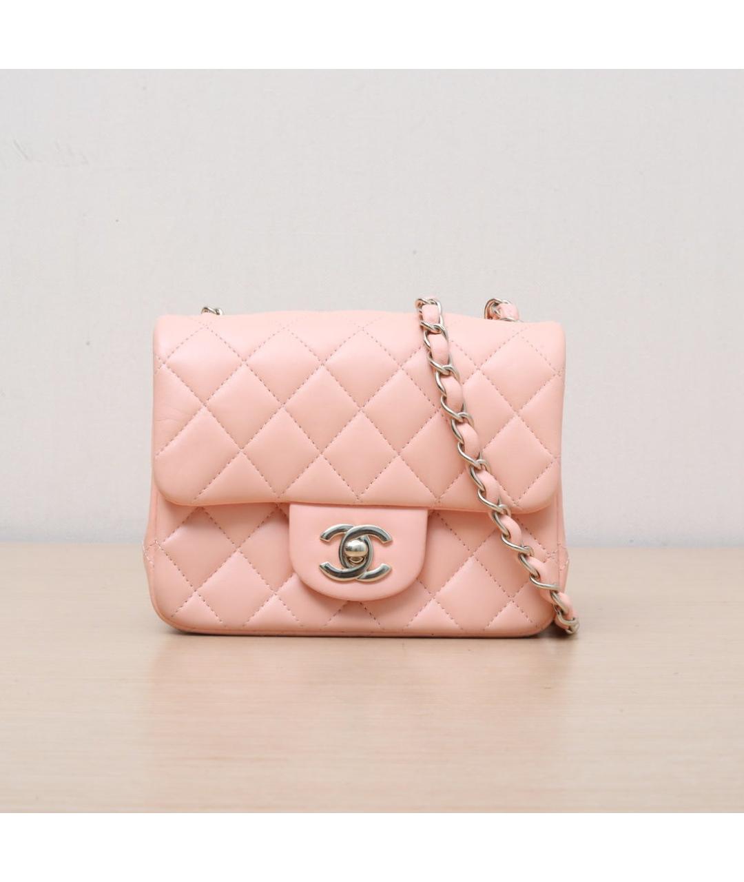 CHANEL Розовая кожаная сумка через плечо, фото 3