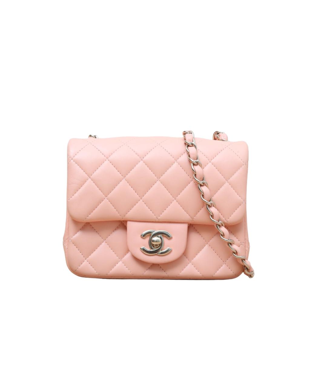 CHANEL Розовая кожаная сумка через плечо, фото 1