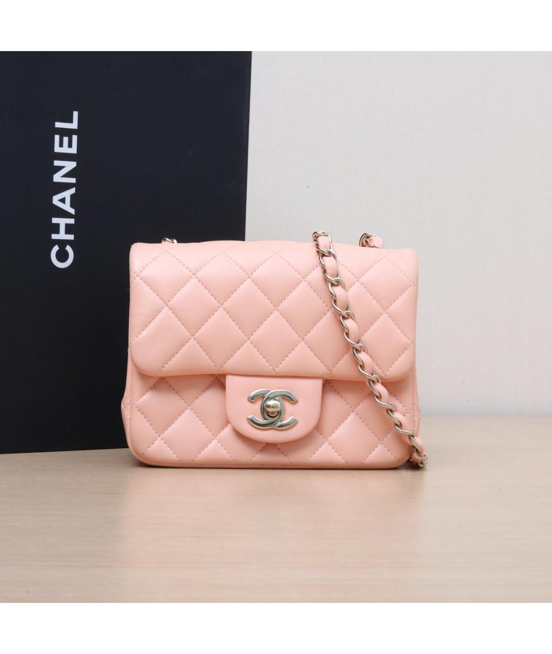 CHANEL Розовая кожаная сумка через плечо, фото 2