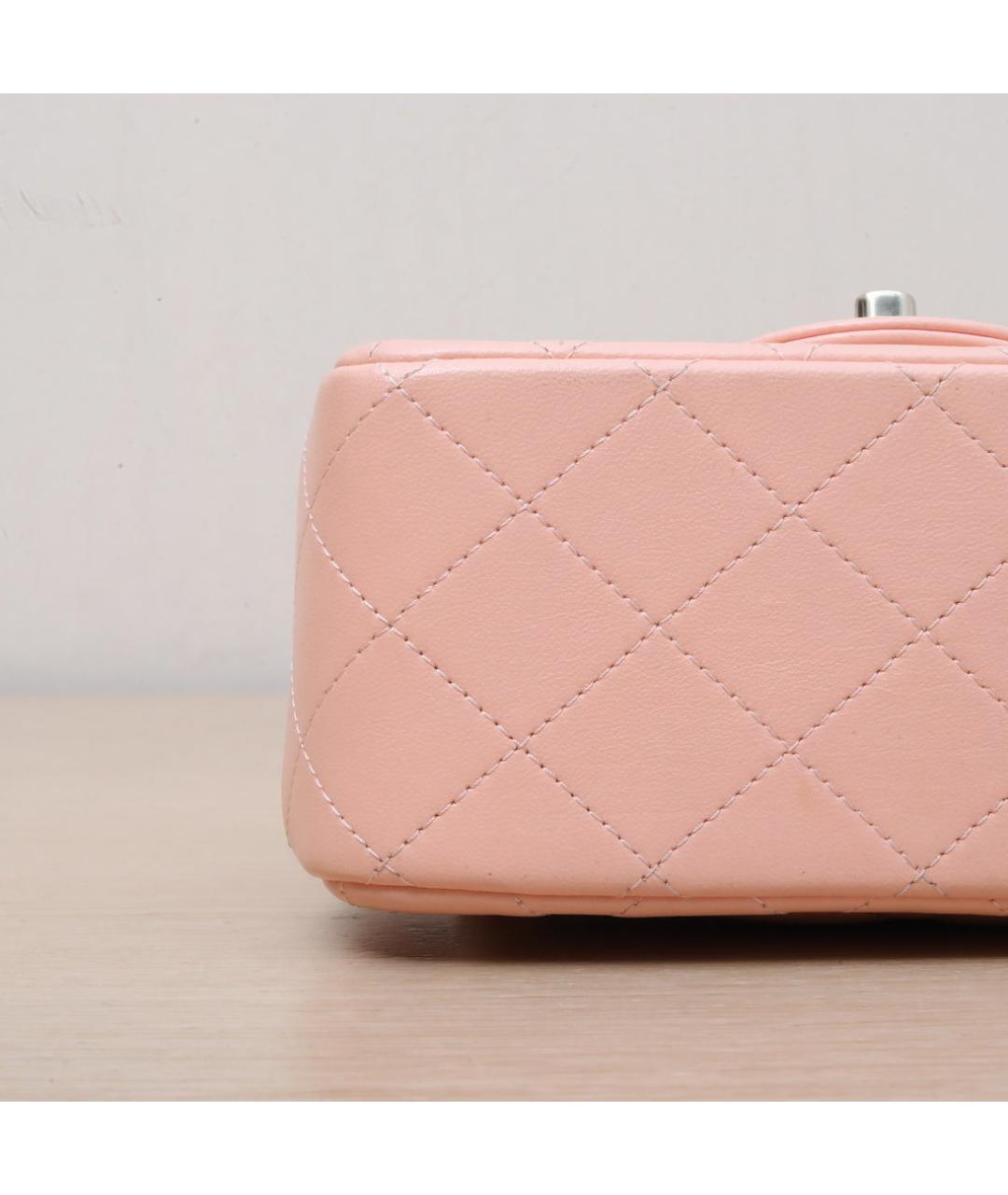 CHANEL Розовая кожаная сумка через плечо, фото 8