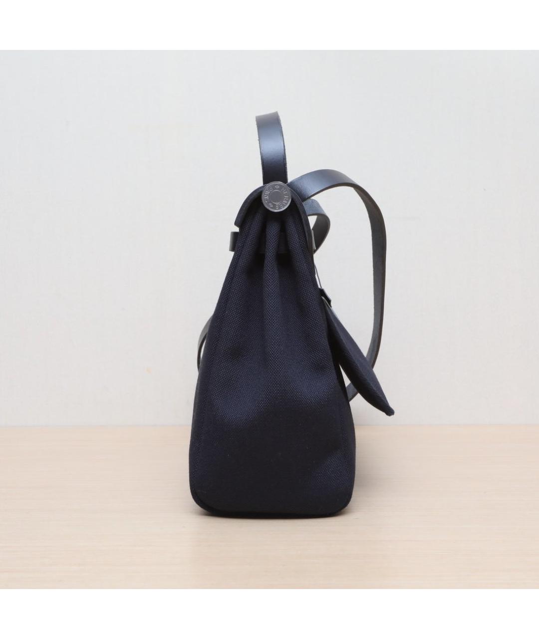 HERMES Черная кожаная сумка с короткими ручками, фото 5