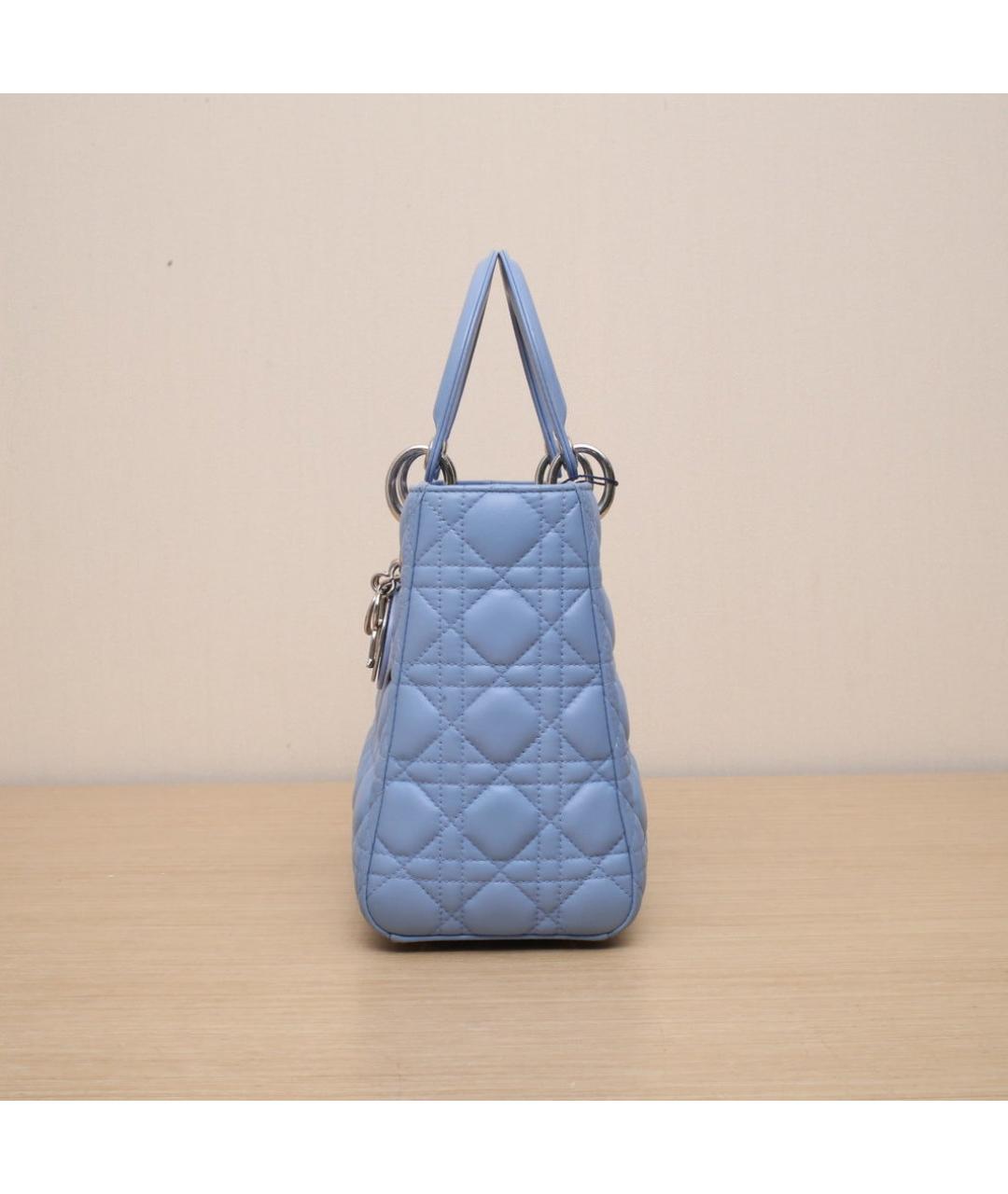 CHRISTIAN DIOR Синяя кожаная сумка через плечо, фото 5