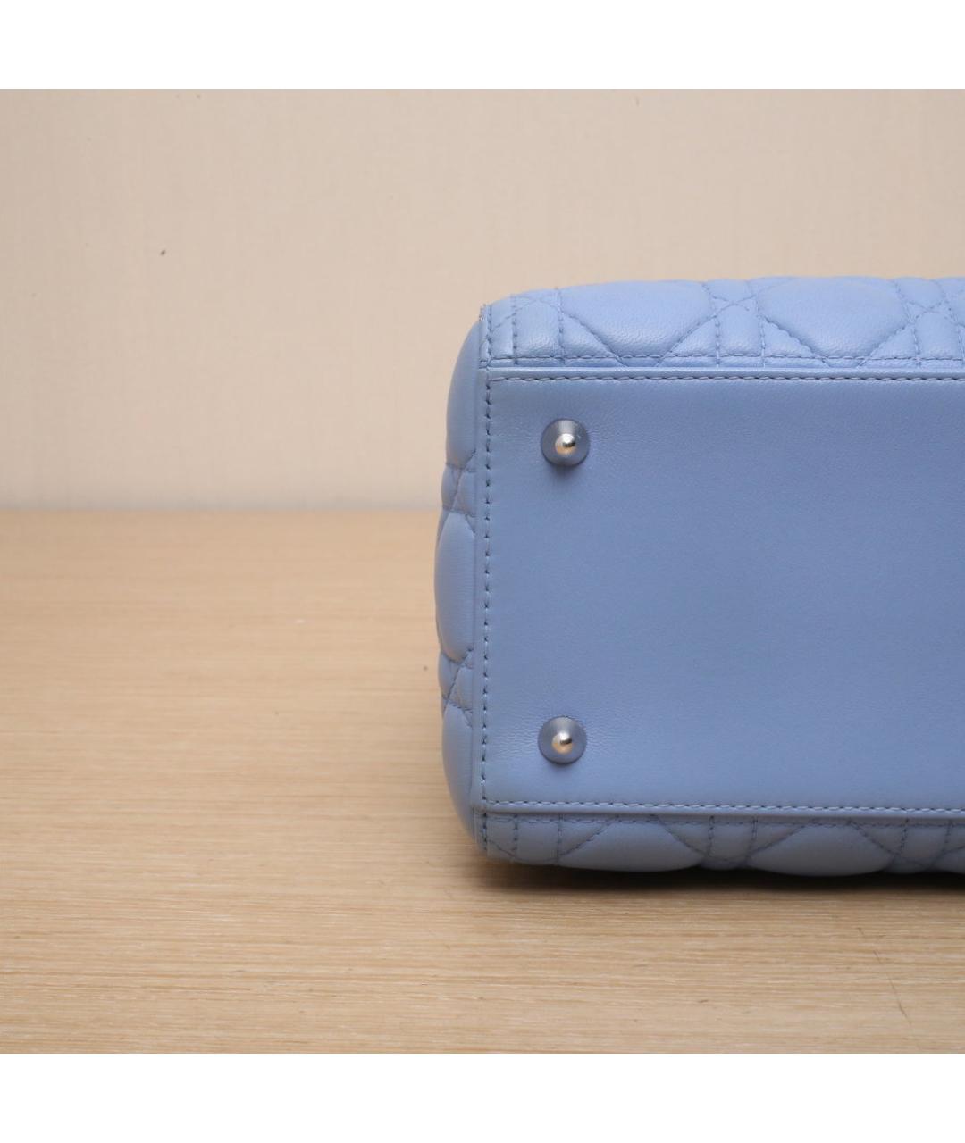 CHRISTIAN DIOR Синяя кожаная сумка через плечо, фото 8