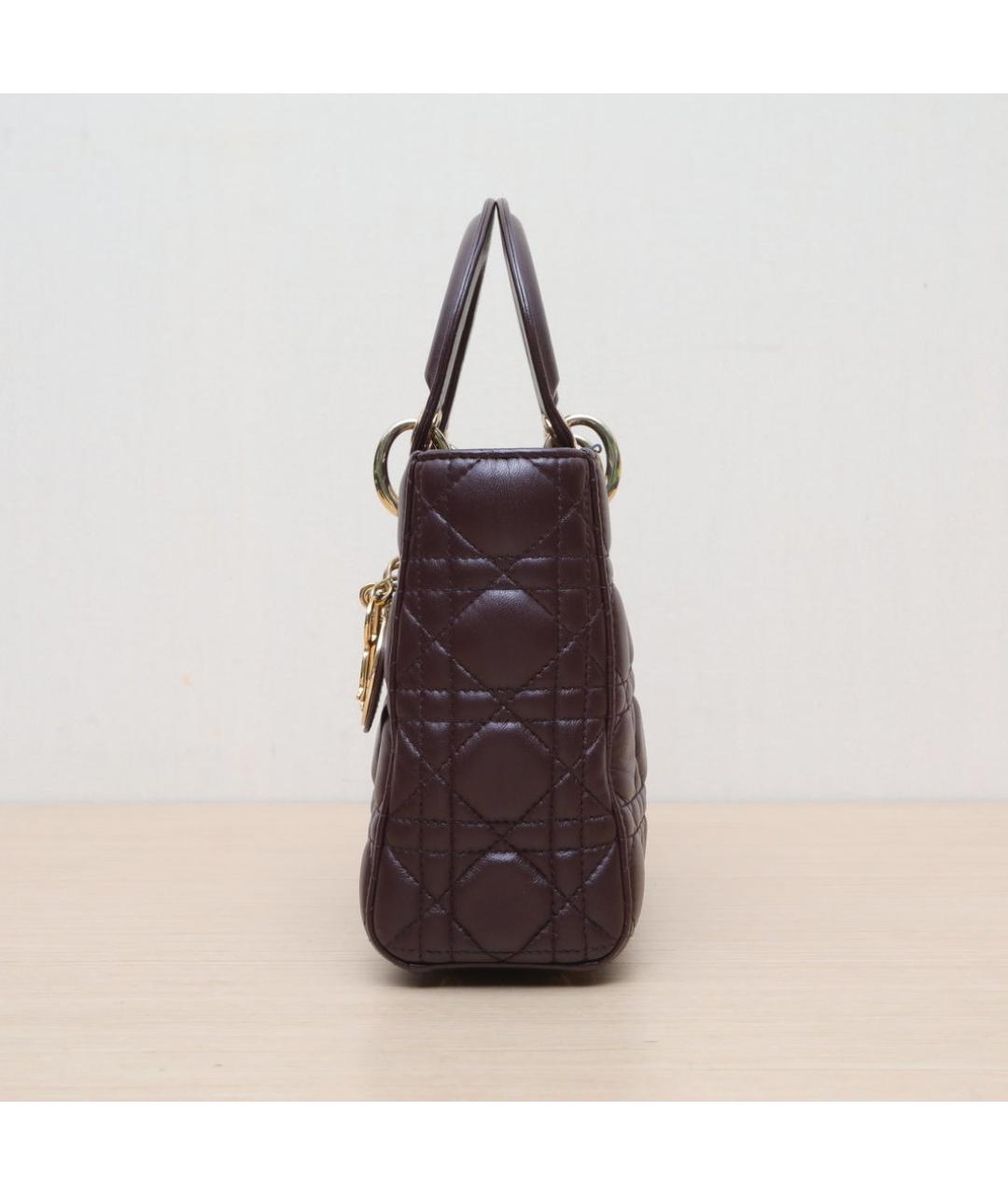 CHRISTIAN DIOR Коричневая кожаная сумка через плечо, фото 5