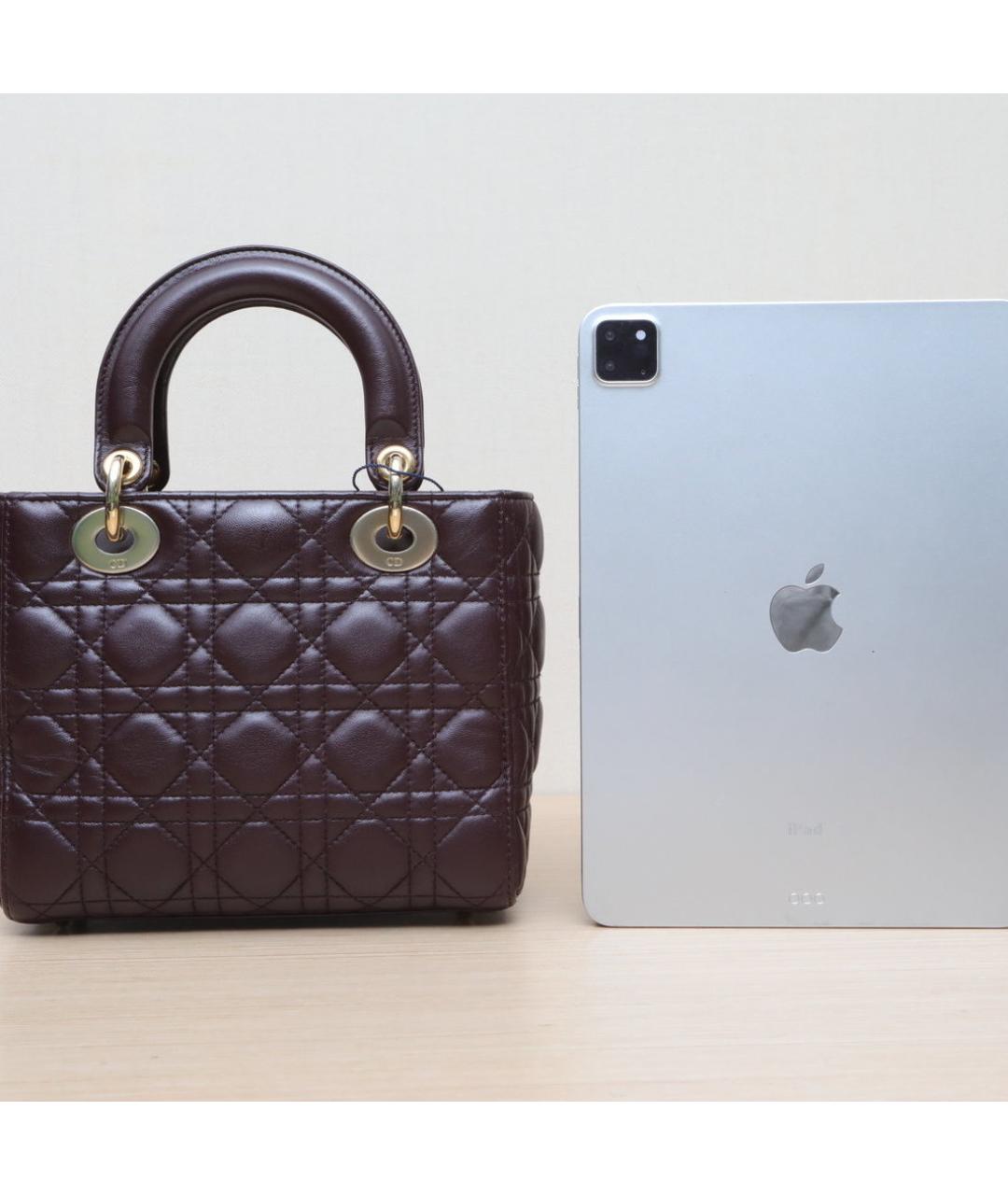 CHRISTIAN DIOR Коричневая кожаная сумка через плечо, фото 6