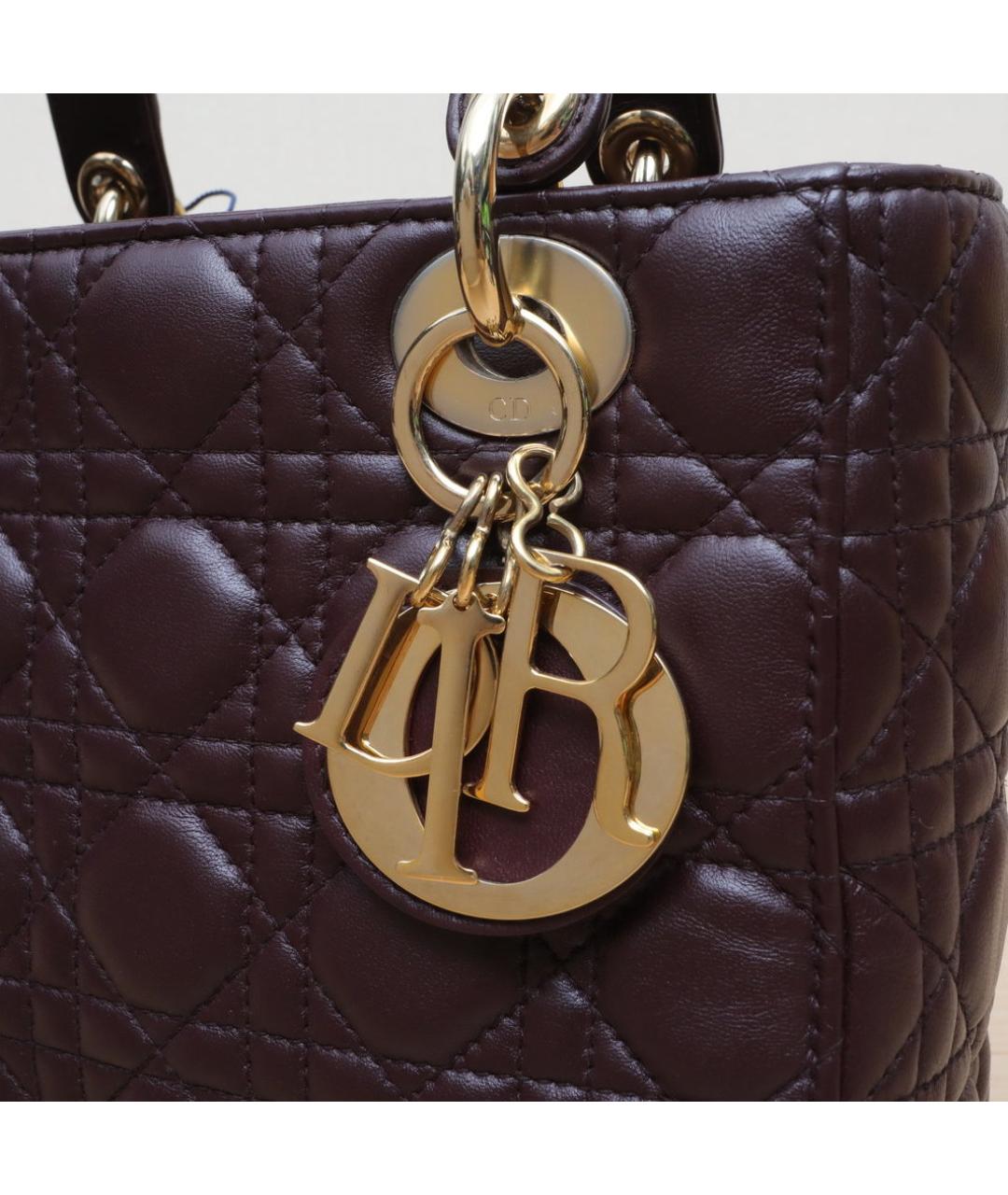 CHRISTIAN DIOR Коричневая кожаная сумка через плечо, фото 7