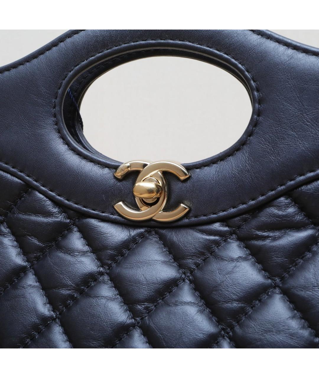 CHANEL Черная кожаная сумка через плечо, фото 7