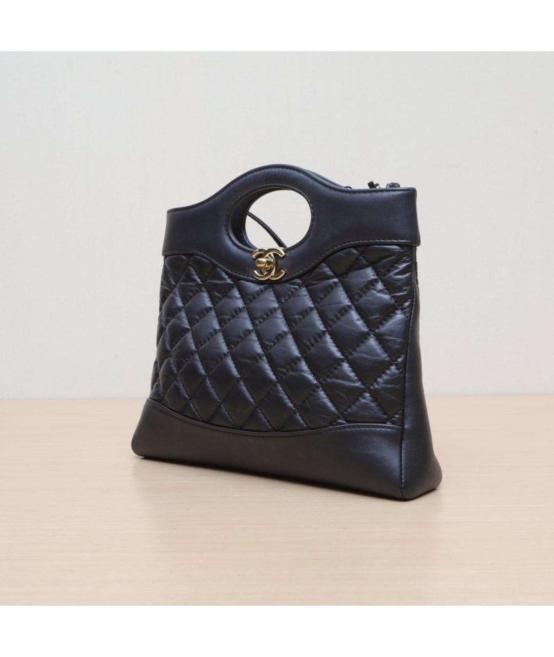 CHANEL Черная кожаная сумка через плечо, фото 4