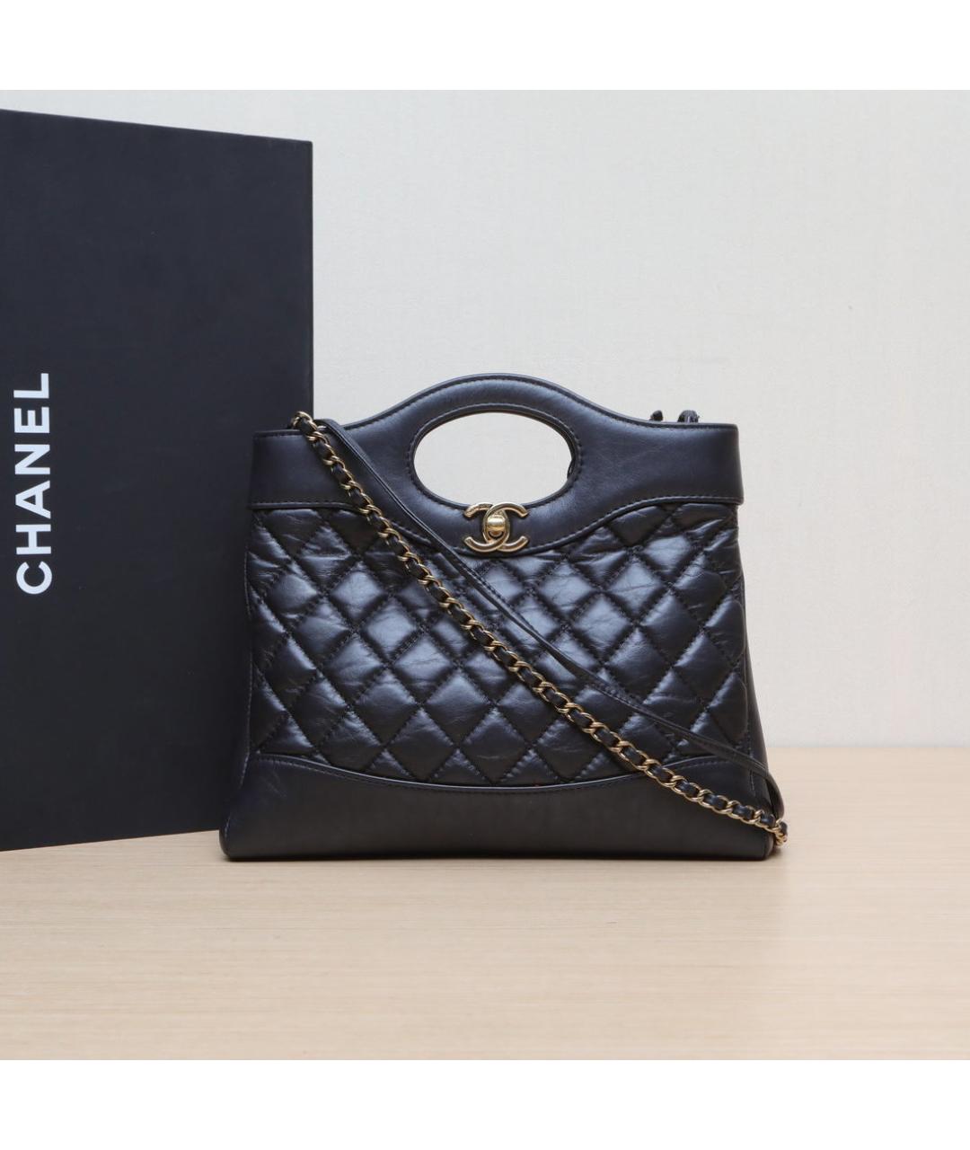 CHANEL Черная кожаная сумка через плечо, фото 2