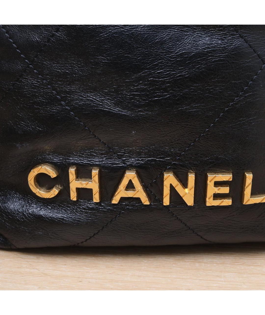 CHANEL Черная кожаная сумка через плечо, фото 9