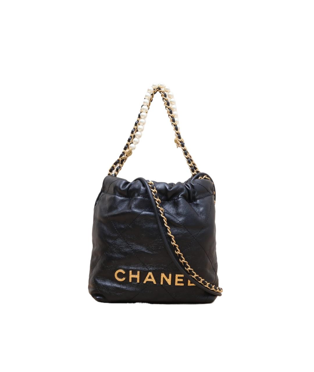 CHANEL Черная кожаная сумка через плечо, фото 1