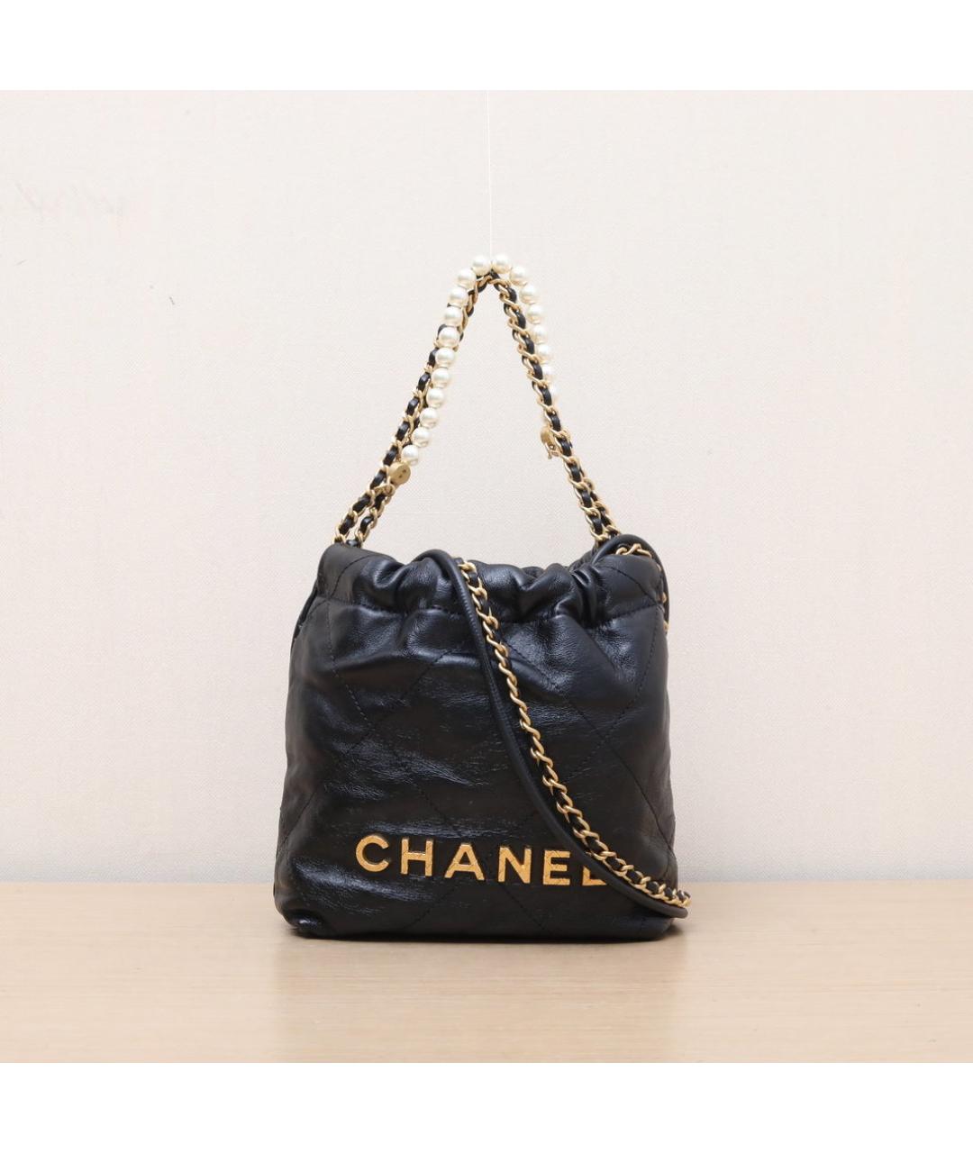 CHANEL Черная кожаная сумка через плечо, фото 3