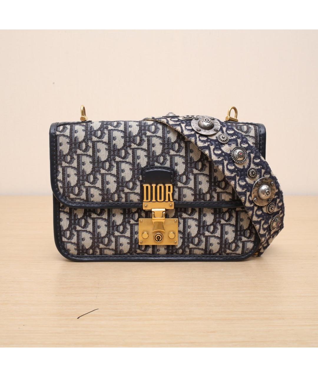 CHRISTIAN DIOR Темно-синяя сумка через плечо, фото 3