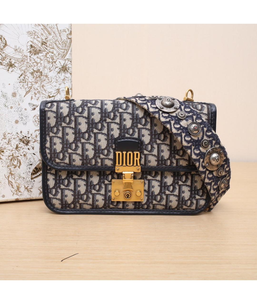 CHRISTIAN DIOR Темно-синяя сумка через плечо, фото 2