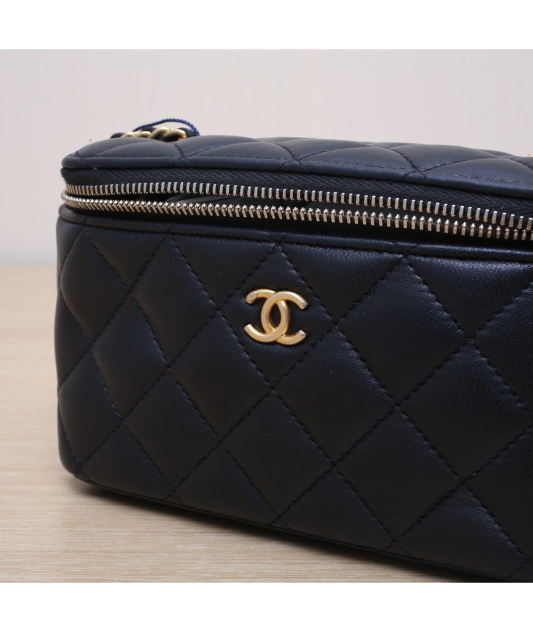 CHANEL Черная кожаная сумка через плечо, фото 8