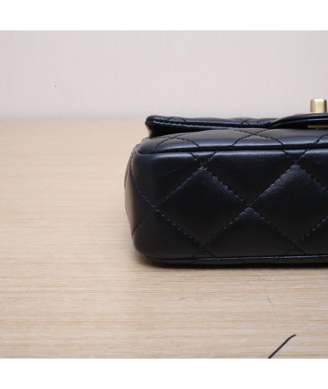 CHANEL Черная кожаная сумка через плечо, фото 9