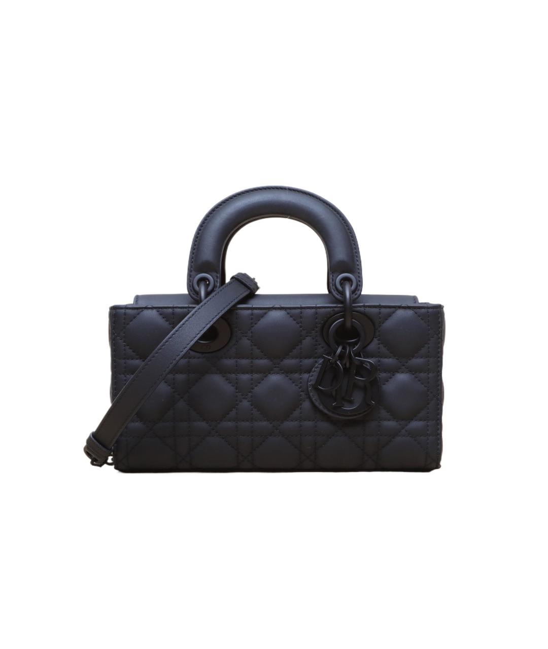 CHRISTIAN DIOR Черная кожаная сумка через плечо, фото 1