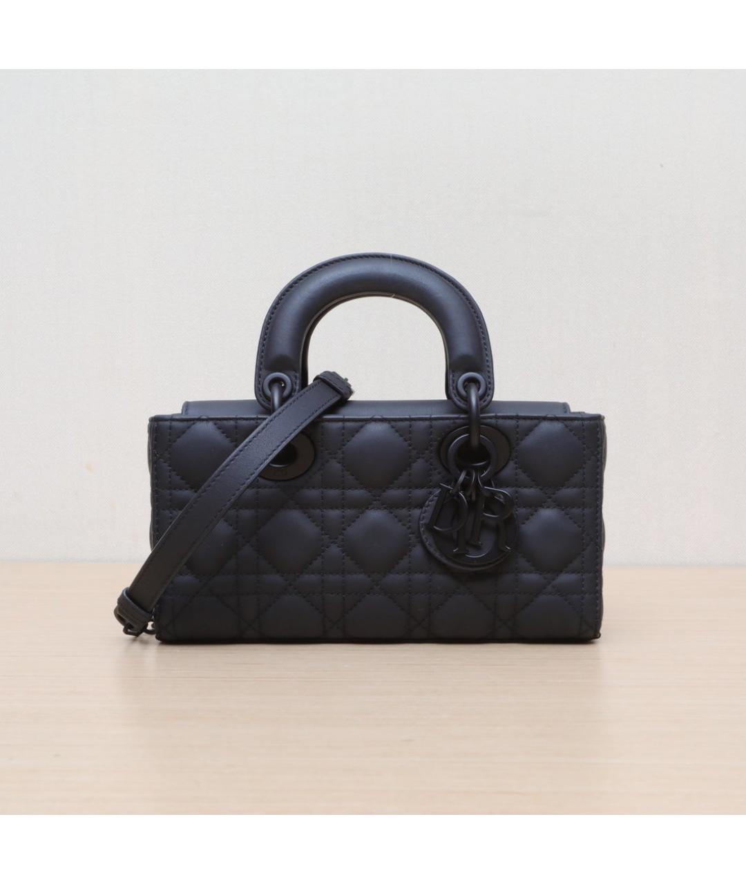 CHRISTIAN DIOR Черная кожаная сумка через плечо, фото 3