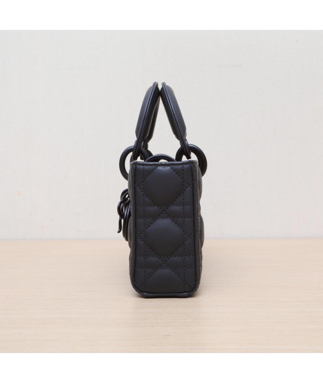 CHRISTIAN DIOR Черная кожаная сумка через плечо, фото 5