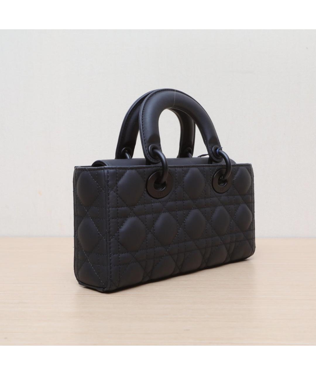 CHRISTIAN DIOR Черная кожаная сумка через плечо, фото 6