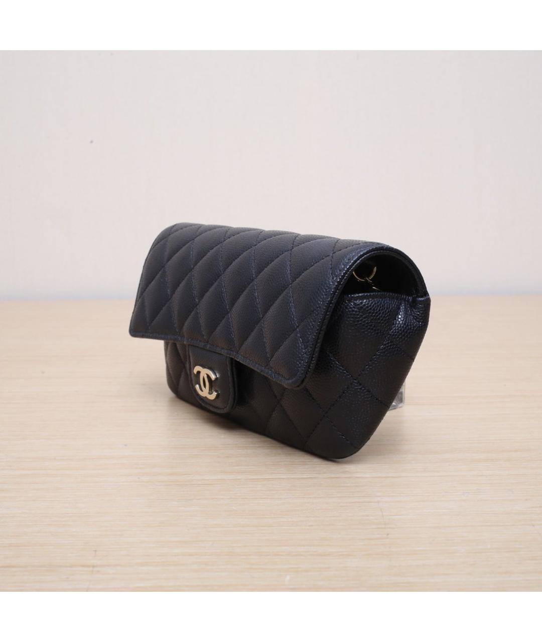 CHANEL Черная кожаная сумка через плечо, фото 4