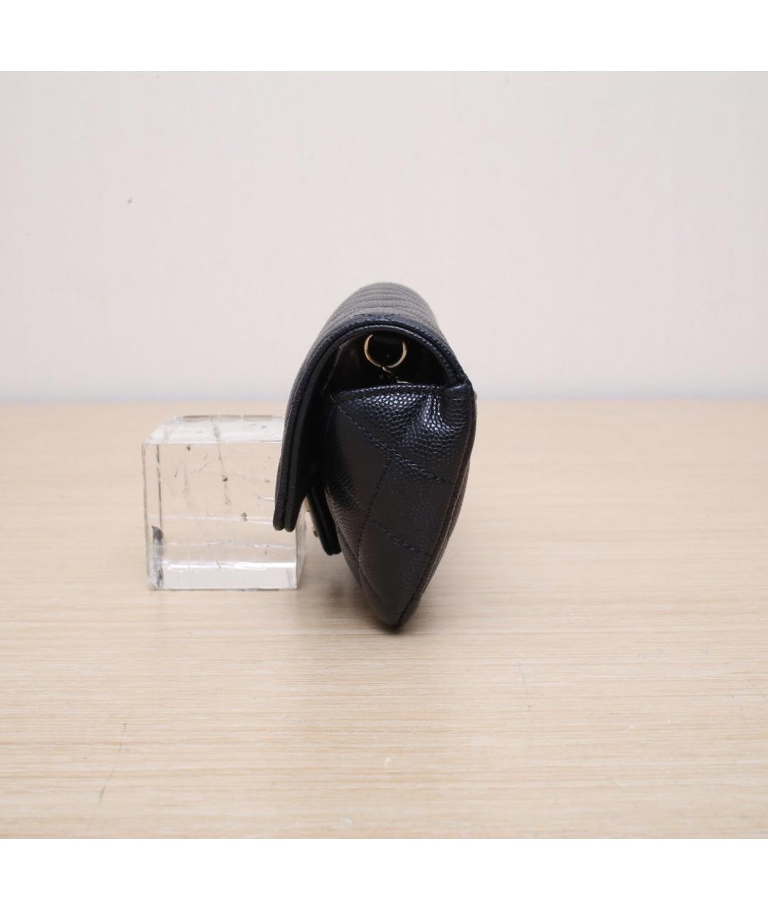 CHANEL Черная кожаная сумка через плечо, фото 5