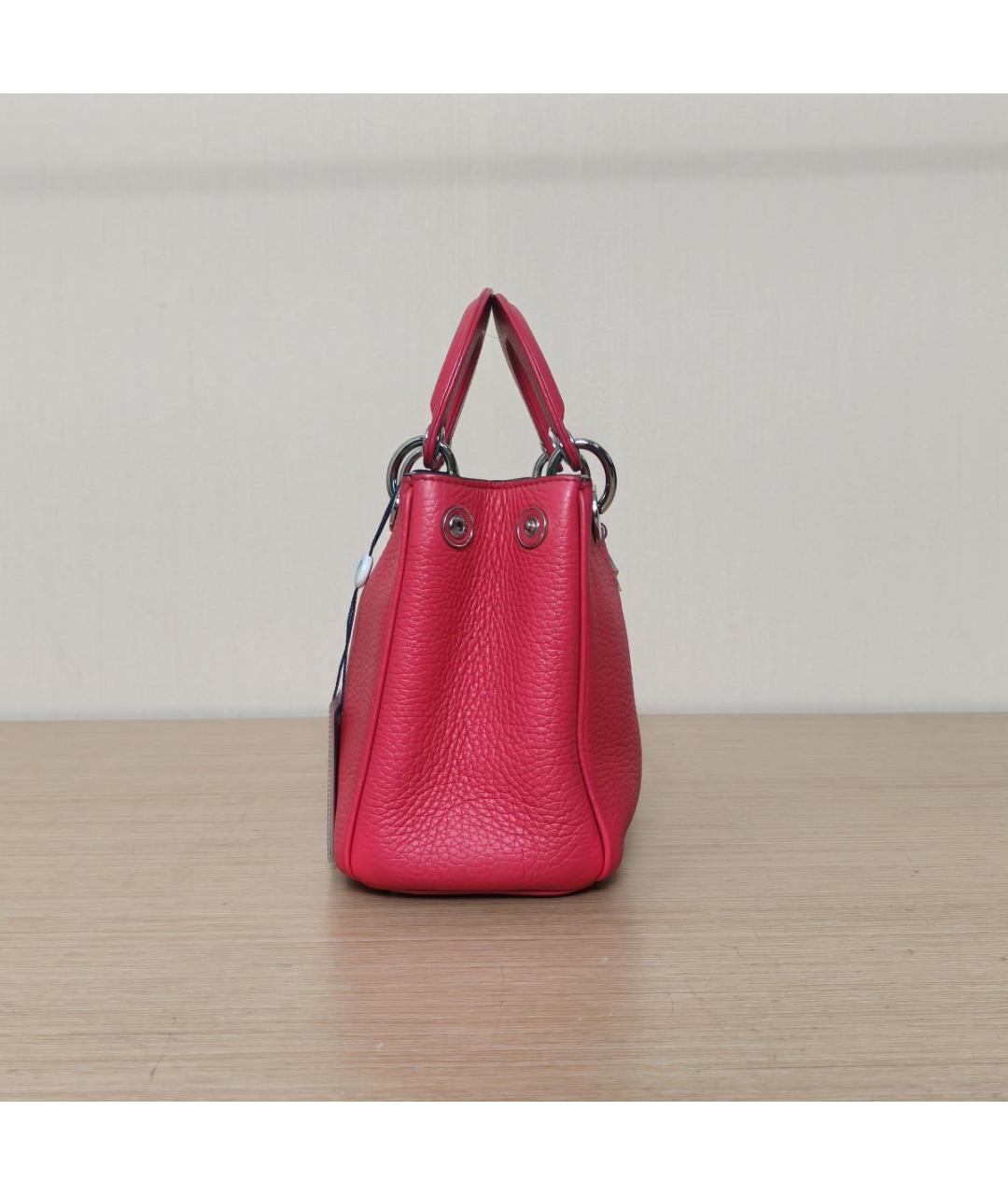 CHRISTIAN DIOR Розовая кожаная сумка через плечо, фото 6