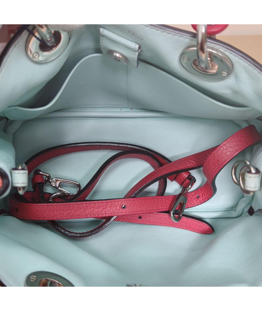 CHRISTIAN DIOR Розовая кожаная сумка через плечо, фото 8