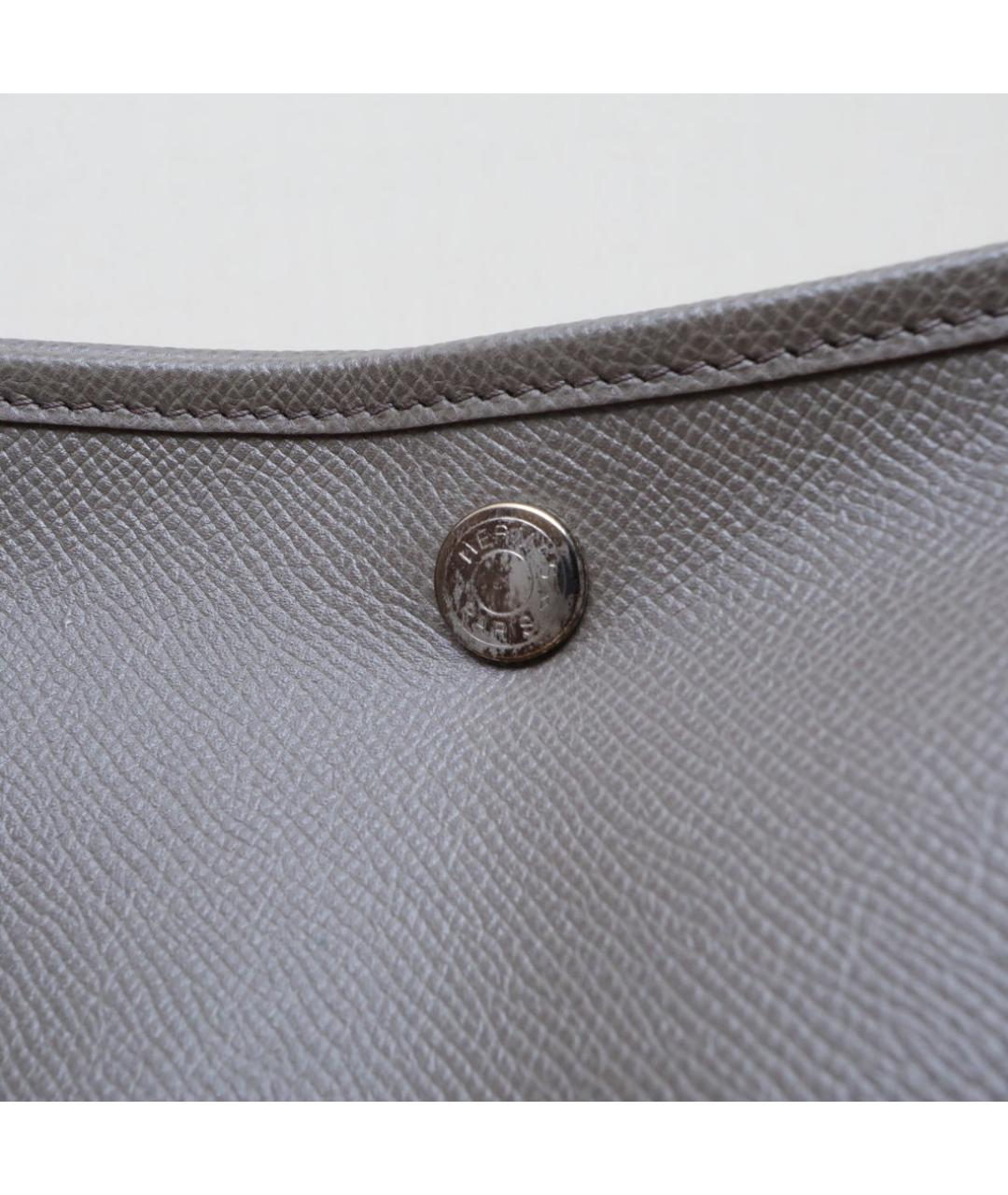 HERMES Серая кожаная сумка через плечо, фото 8