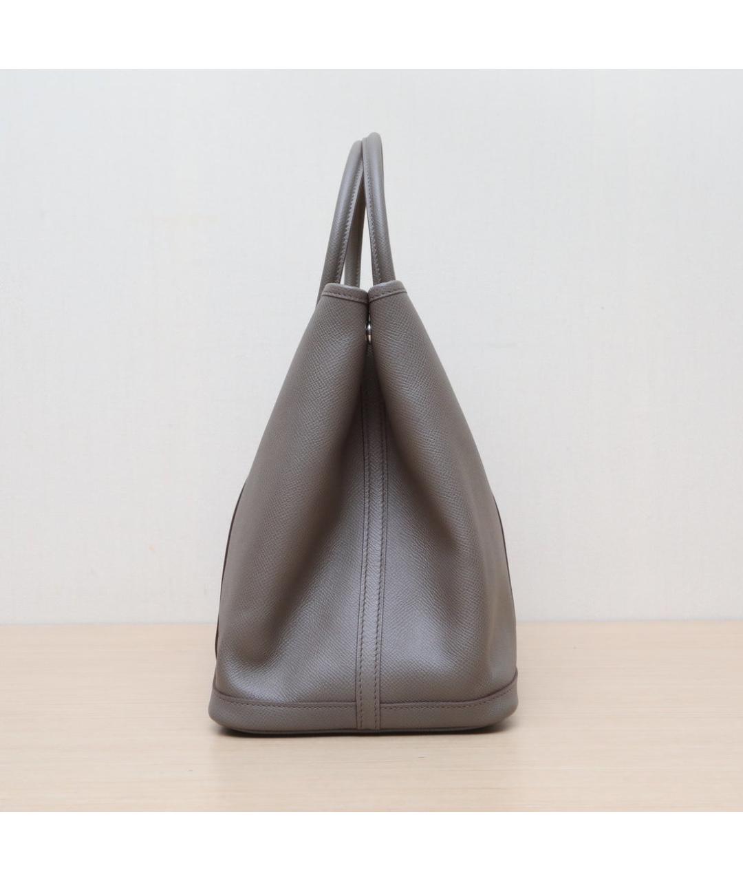 HERMES Серая кожаная сумка через плечо, фото 5