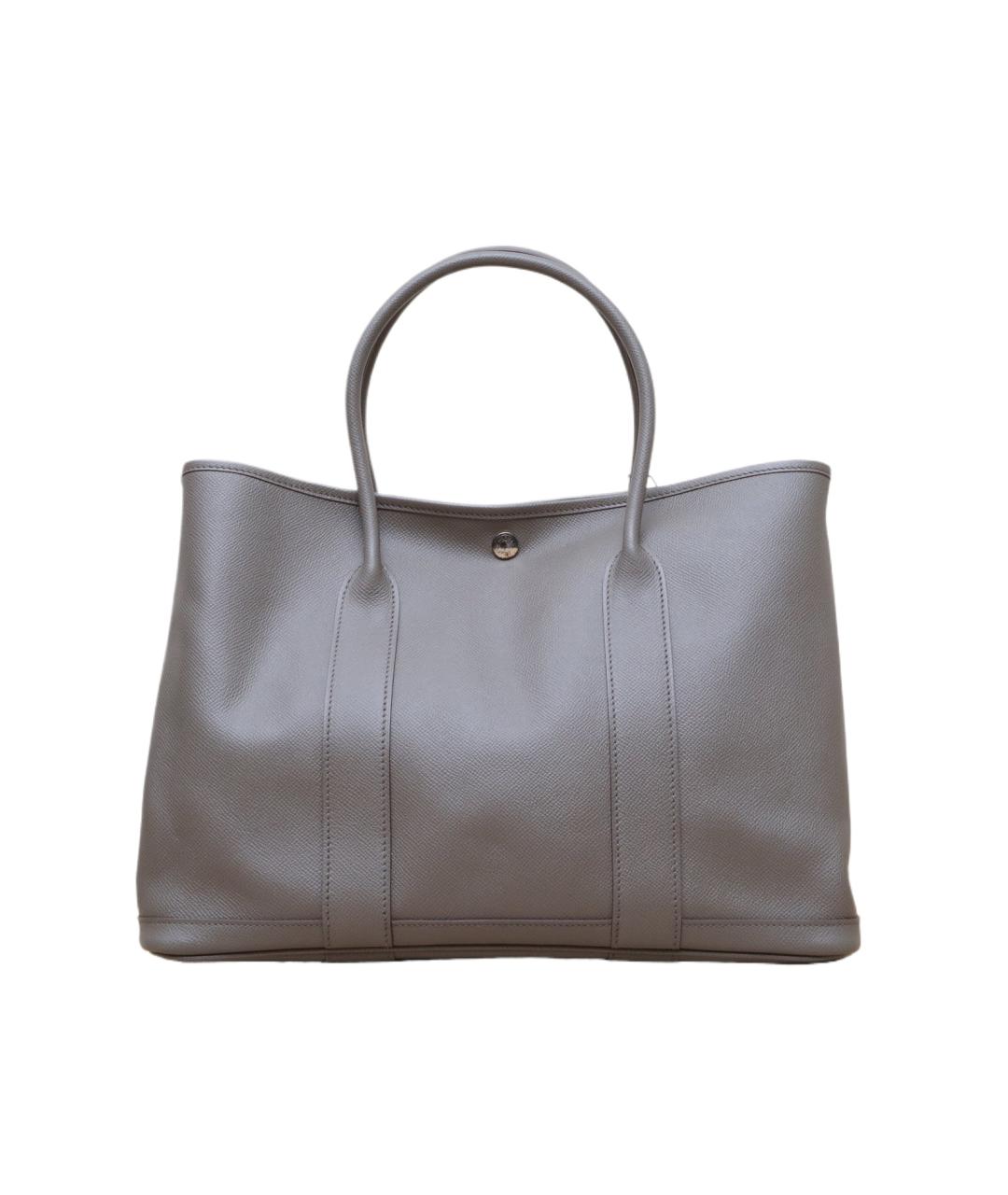 HERMES Серая кожаная сумка через плечо, фото 1