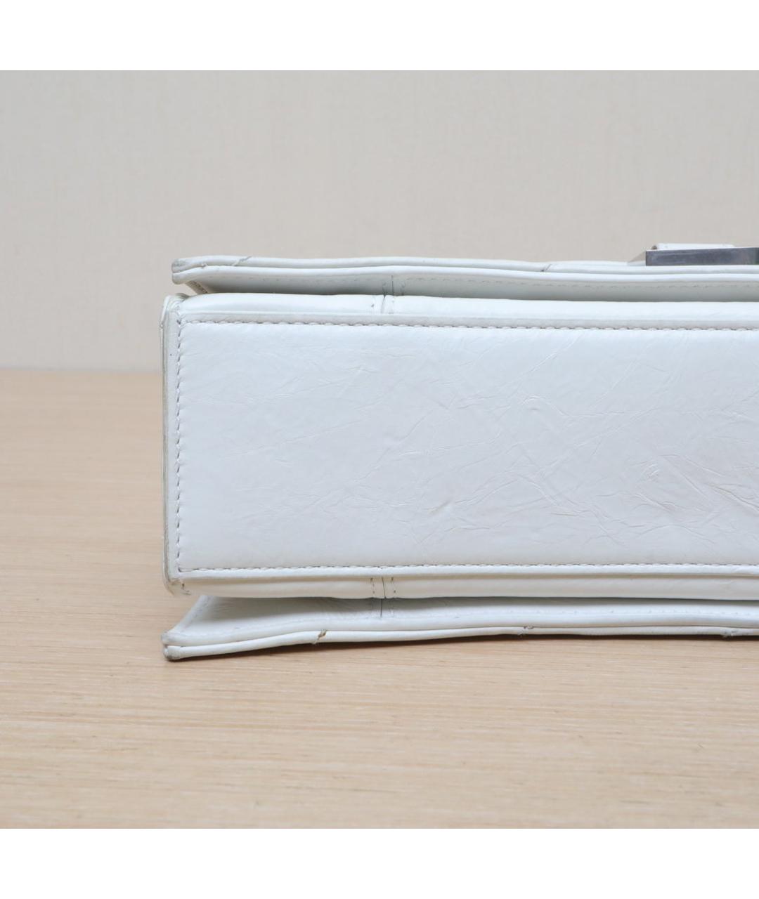 BALENCIAGA Белая кожаная сумка через плечо, фото 9