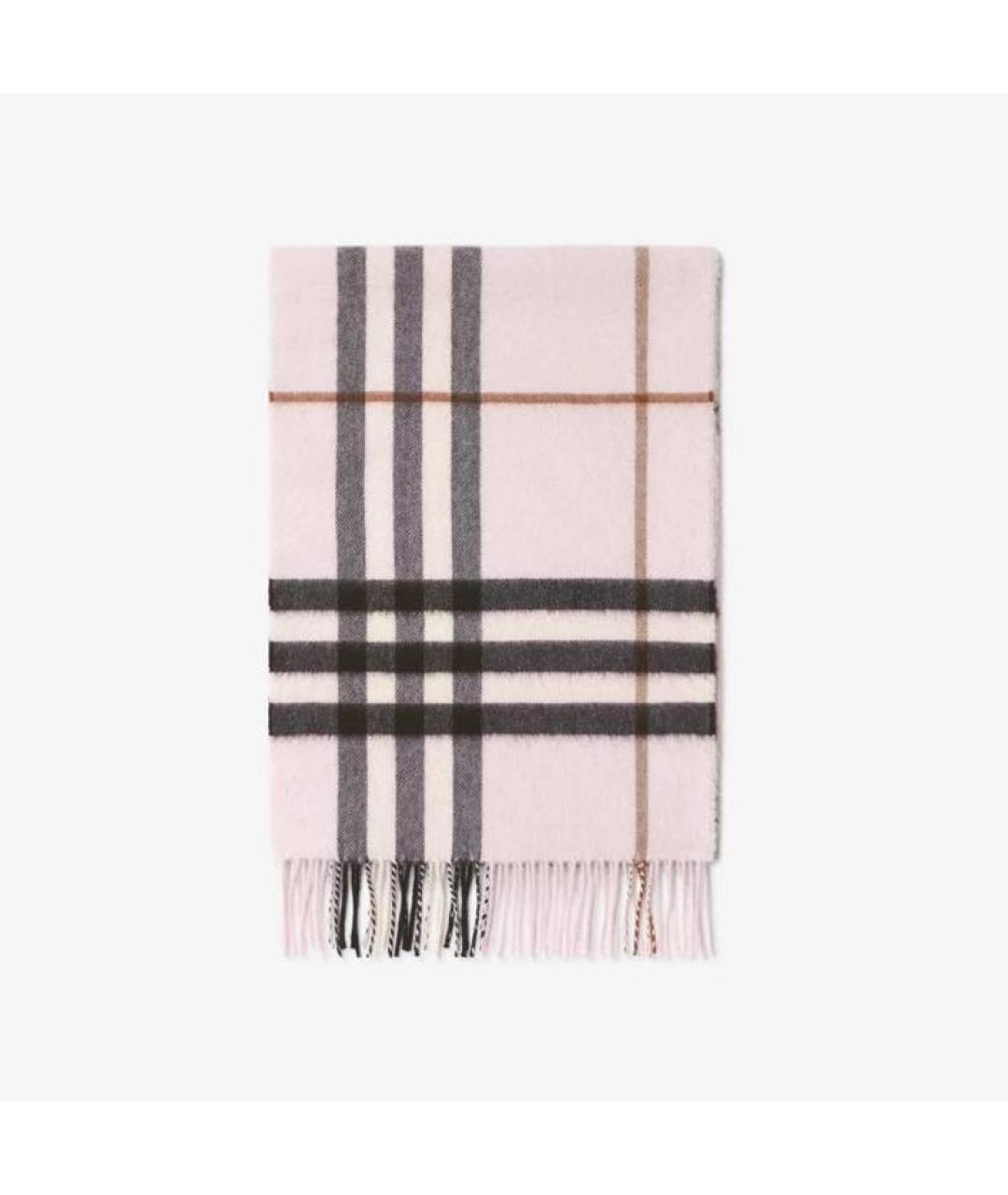 BURBERRY Розовый кашемировый шарф, фото 2
