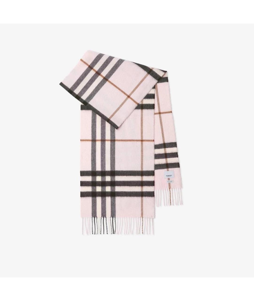 BURBERRY Розовый кашемировый шарф, фото 5