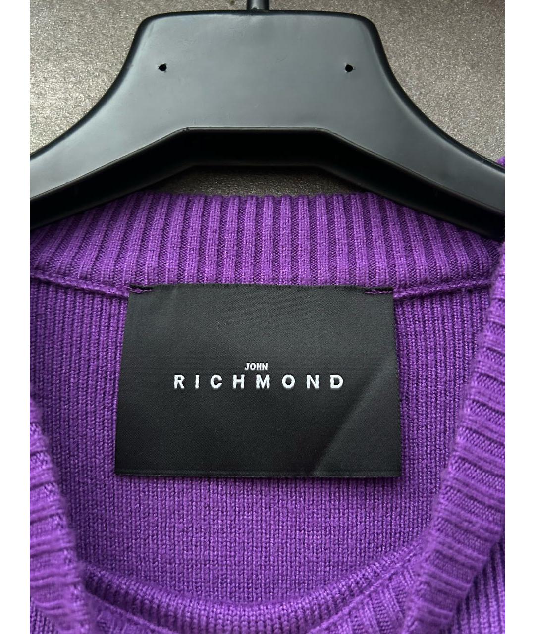 JOHN RICHMOND Фиолетовое вискозное повседневное платье, фото 2