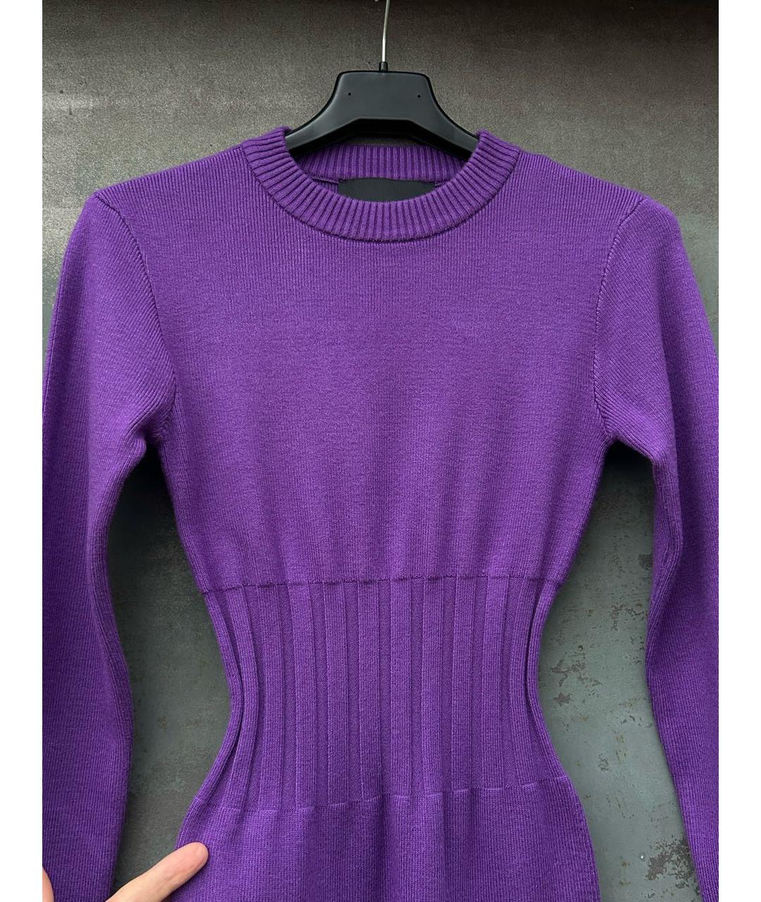 JOHN RICHMOND Фиолетовое вискозное повседневное платье, фото 7