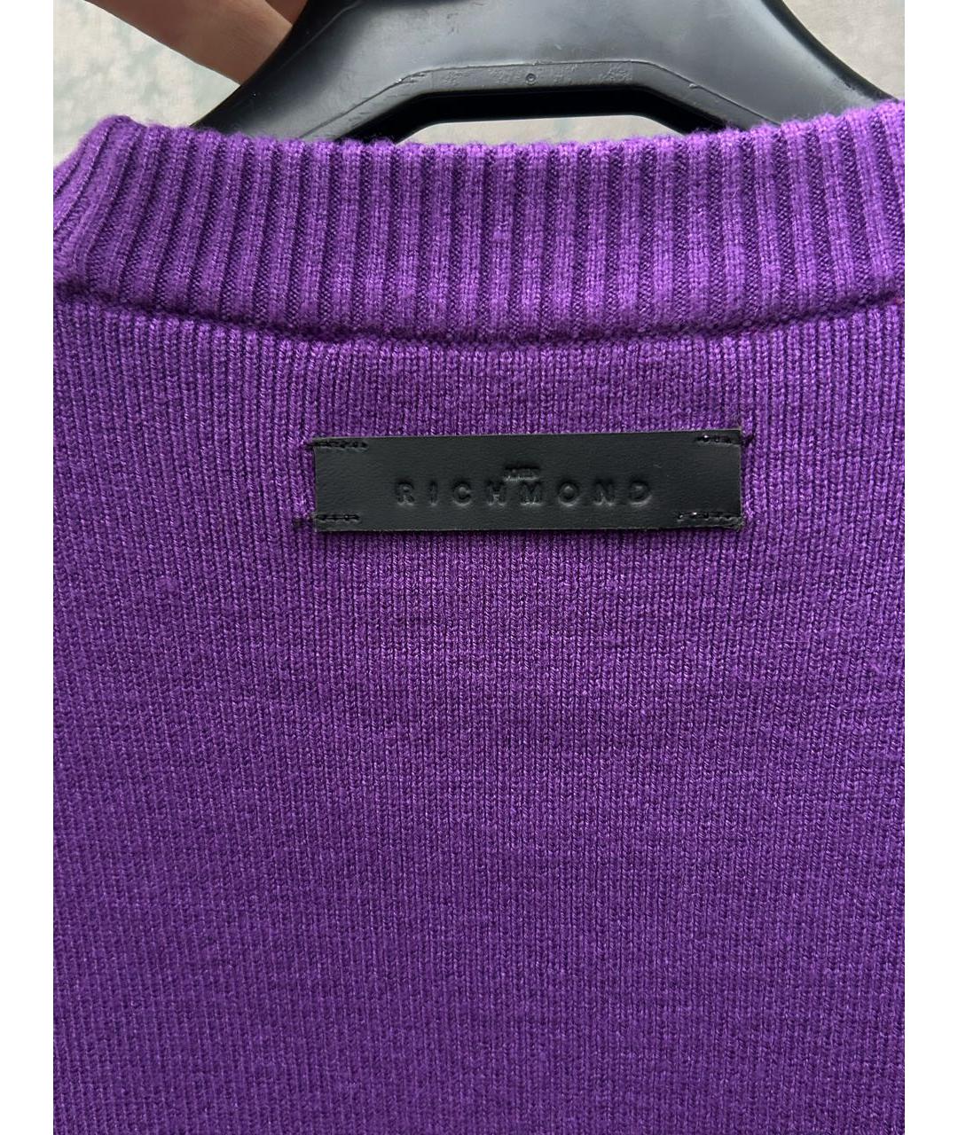 JOHN RICHMOND Фиолетовое вискозное повседневное платье, фото 8