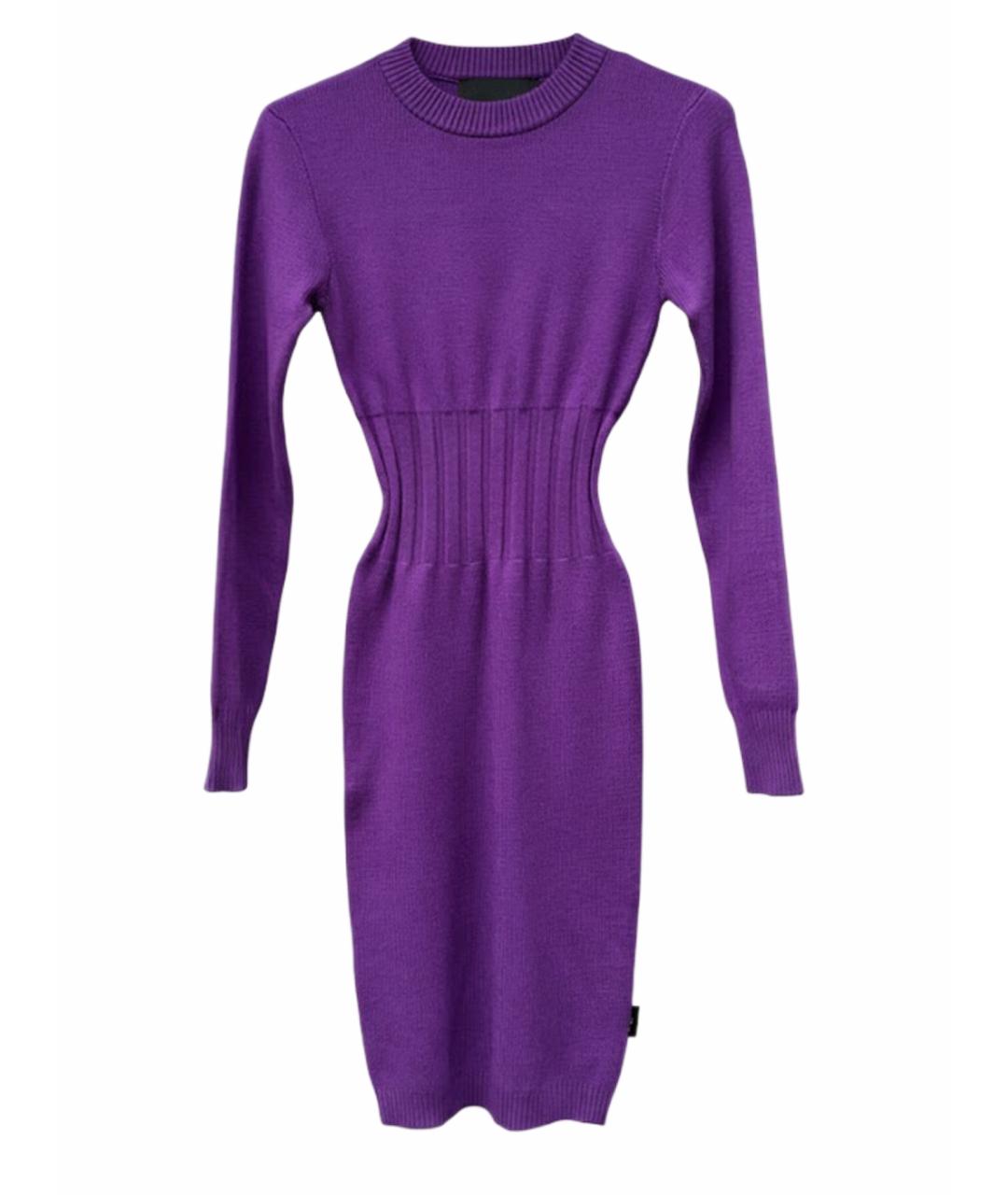 JOHN RICHMOND Фиолетовое вискозное повседневное платье, фото 1