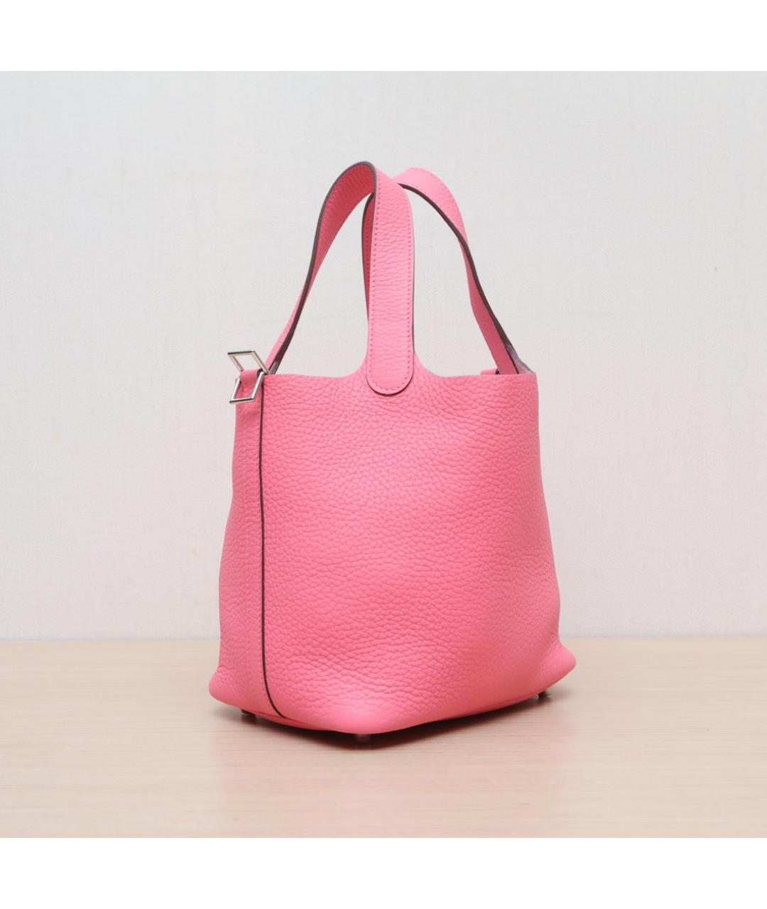 HERMES Розовая кожаная сумка через плечо, фото 4