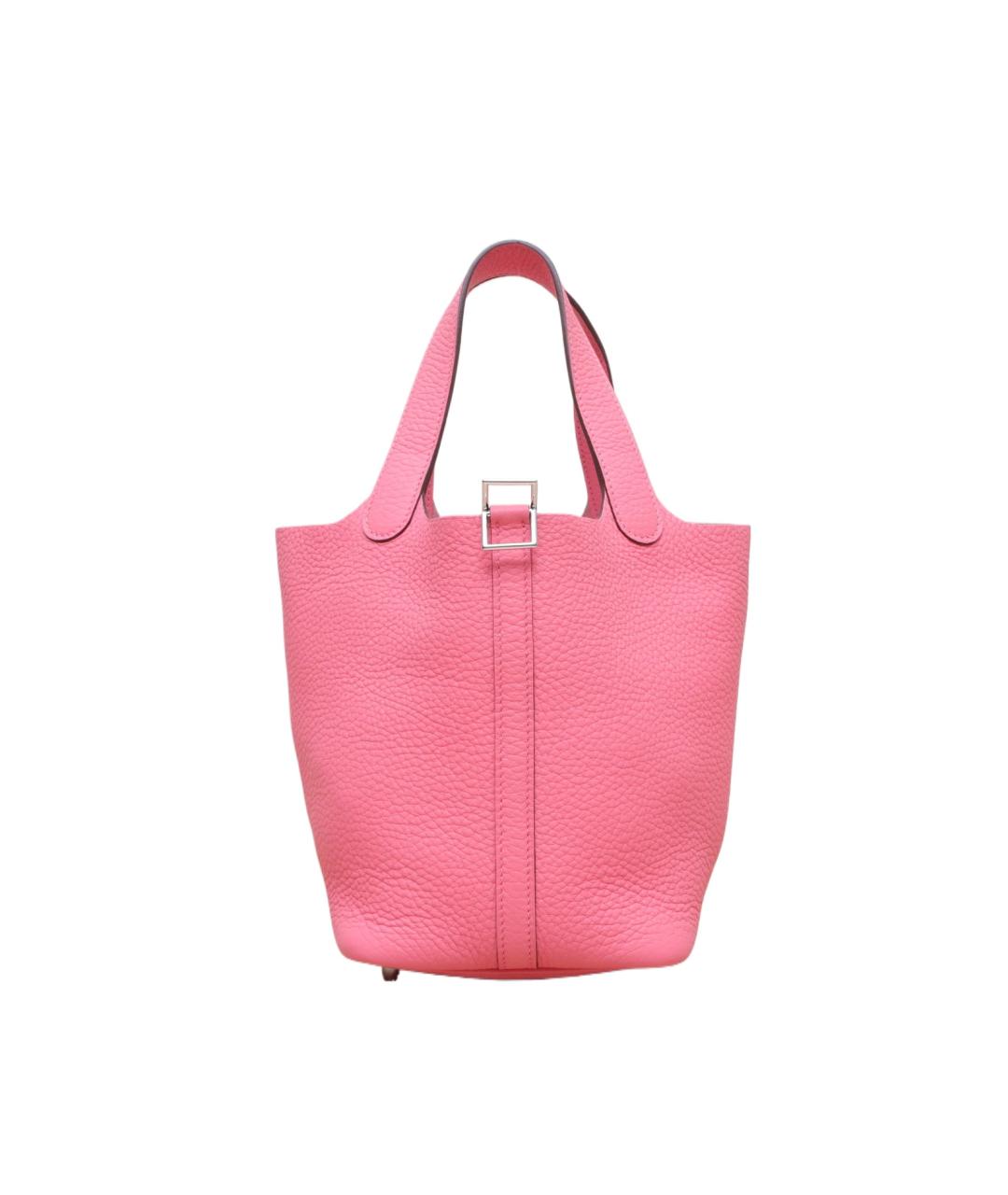 HERMES Розовая кожаная сумка через плечо, фото 1