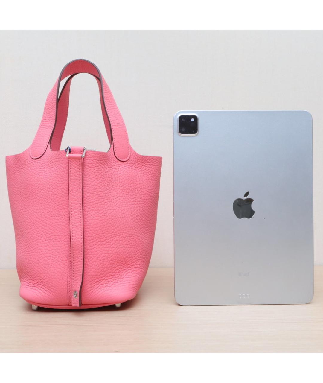 HERMES Розовая кожаная сумка через плечо, фото 7