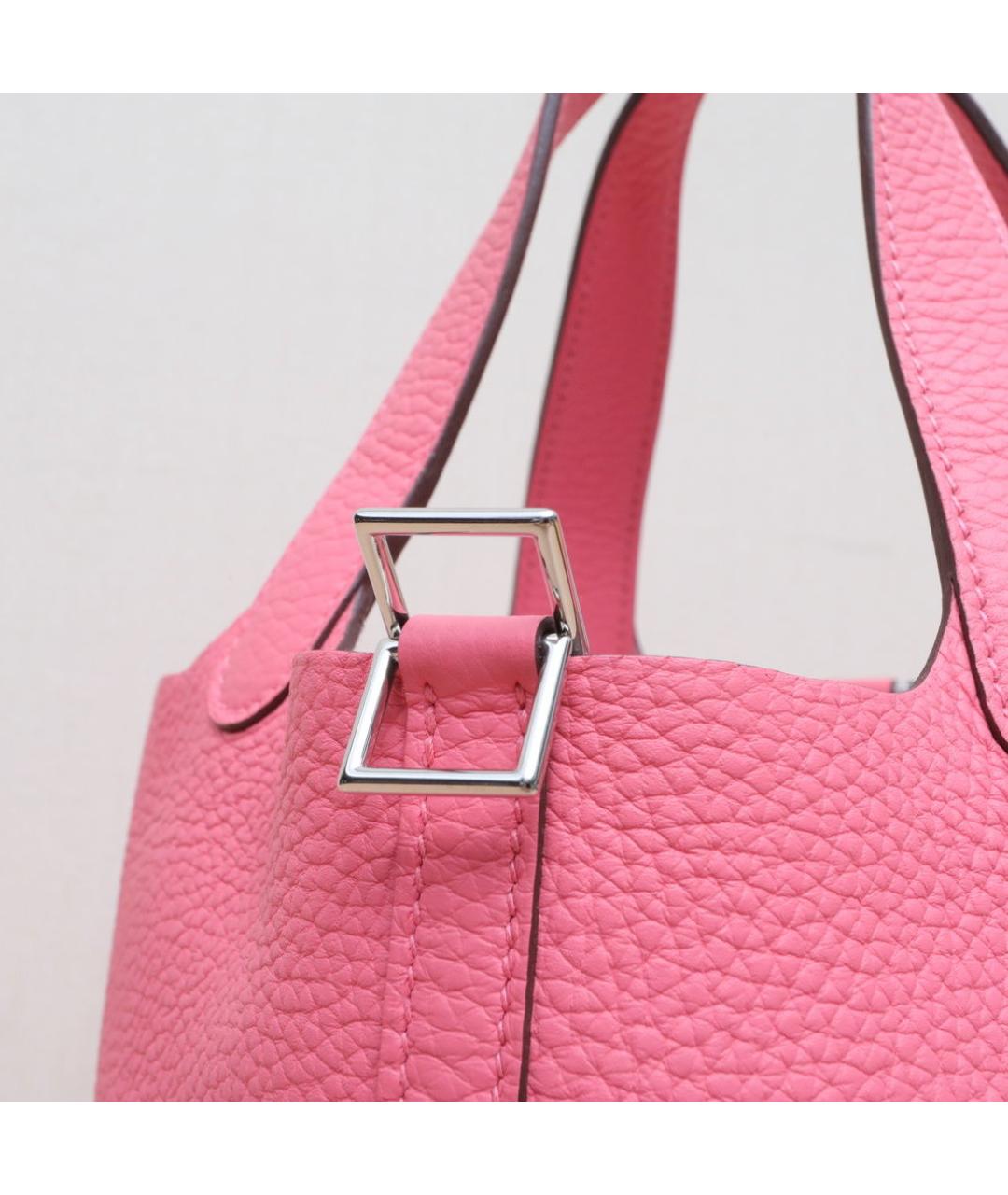 HERMES Розовая кожаная сумка через плечо, фото 8