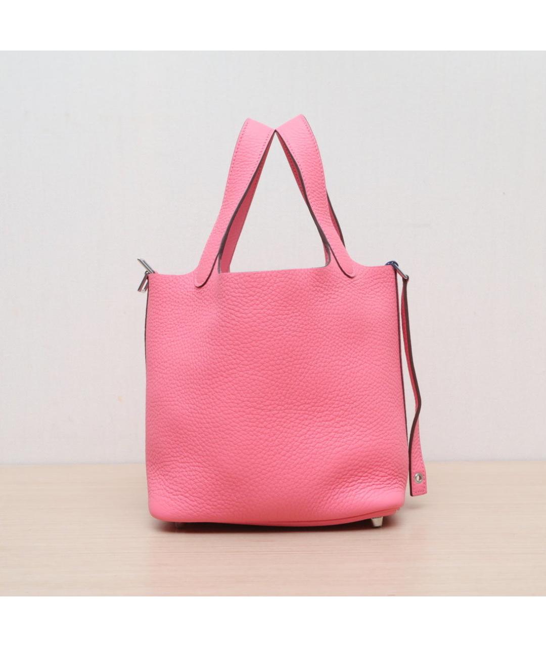 HERMES Розовая кожаная сумка через плечо, фото 5