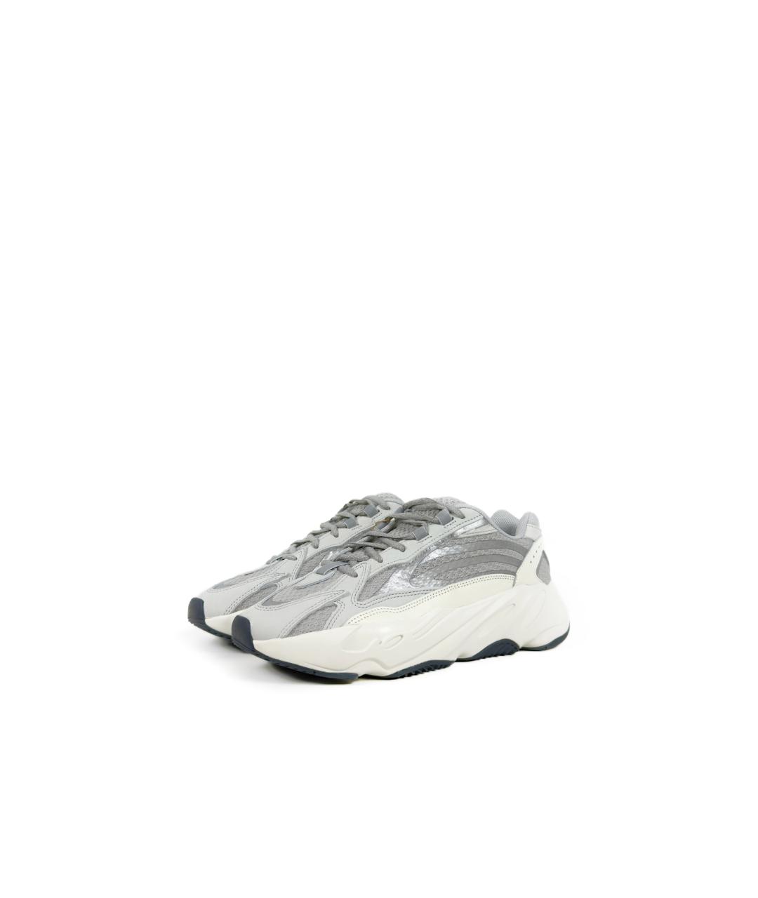 ADIDAS YEEZY Серые текстильные низкие кроссовки / кеды, фото 2