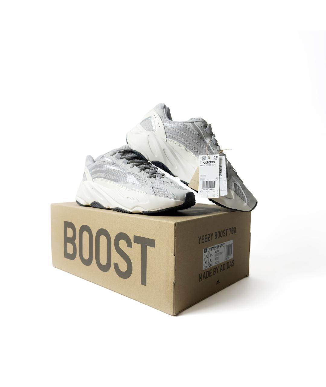 ADIDAS YEEZY Серые текстильные низкие кроссовки / кеды, фото 3