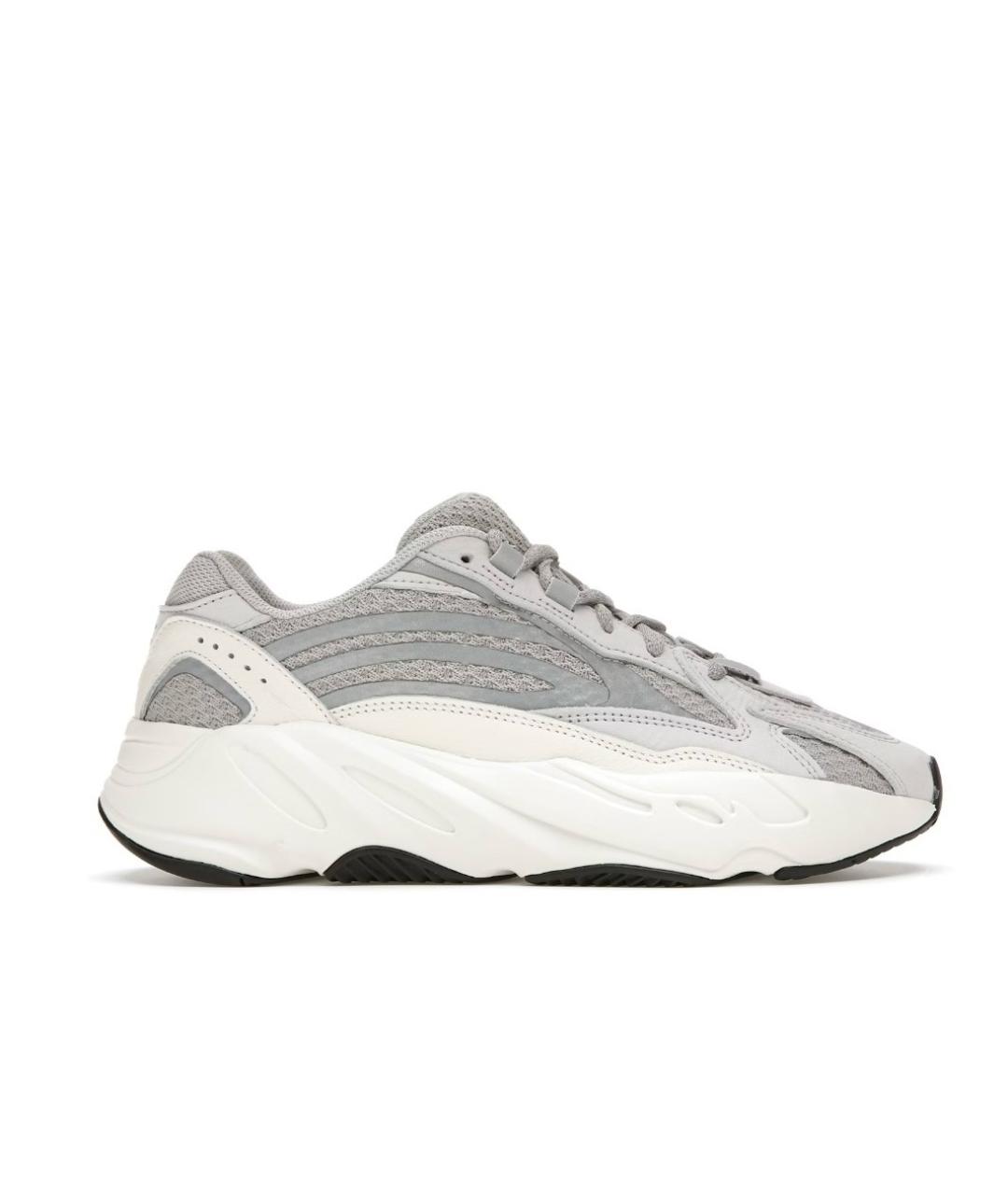 ADIDAS YEEZY Серые текстильные низкие кроссовки / кеды, фото 1