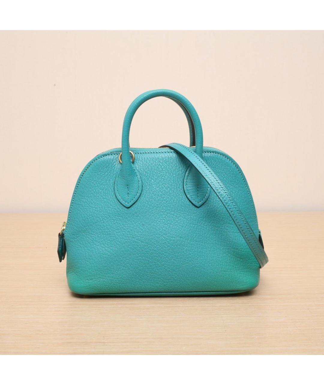 HERMES Бирюзовая кожаная сумка через плечо, фото 3