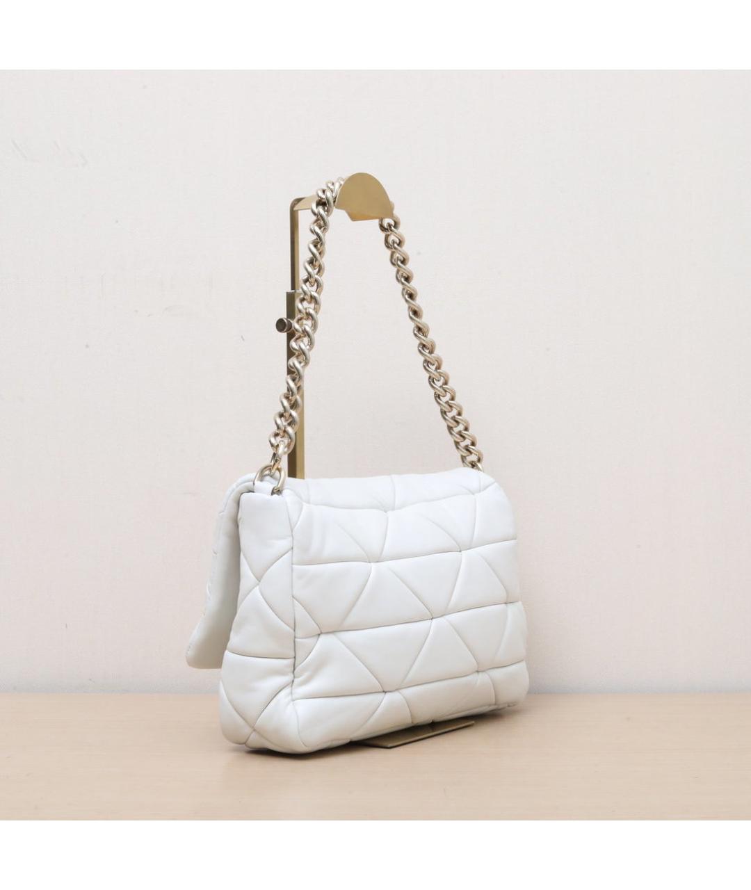 PRADA Белая кожаная сумка через плечо, фото 6